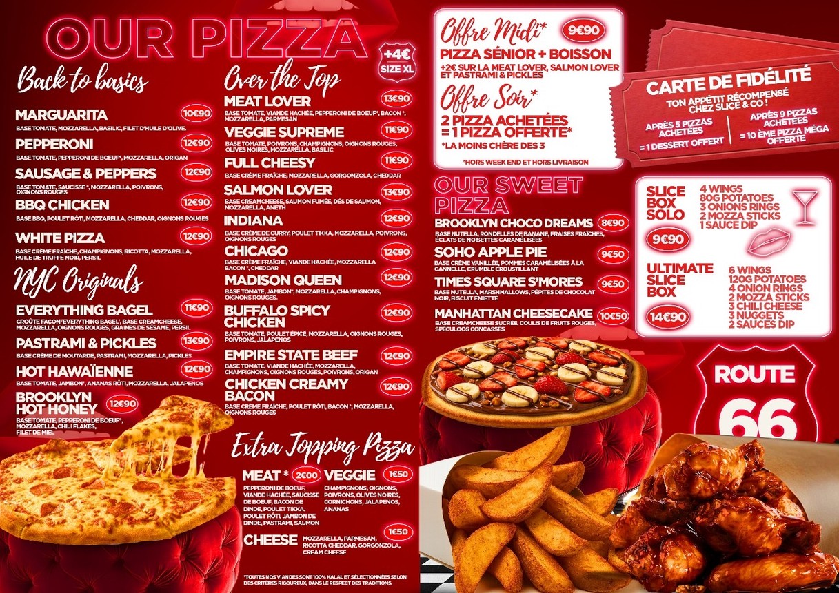 Slice & Co Pizza Paris menu 1