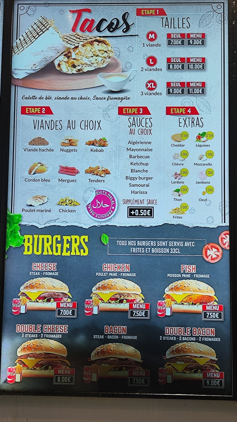 O' Délices menu 2