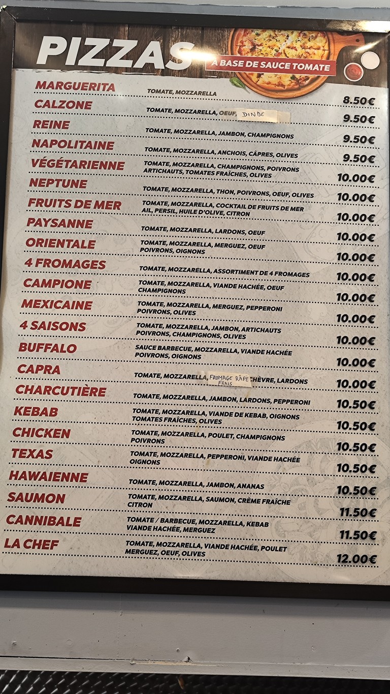 O' Délices menu 3