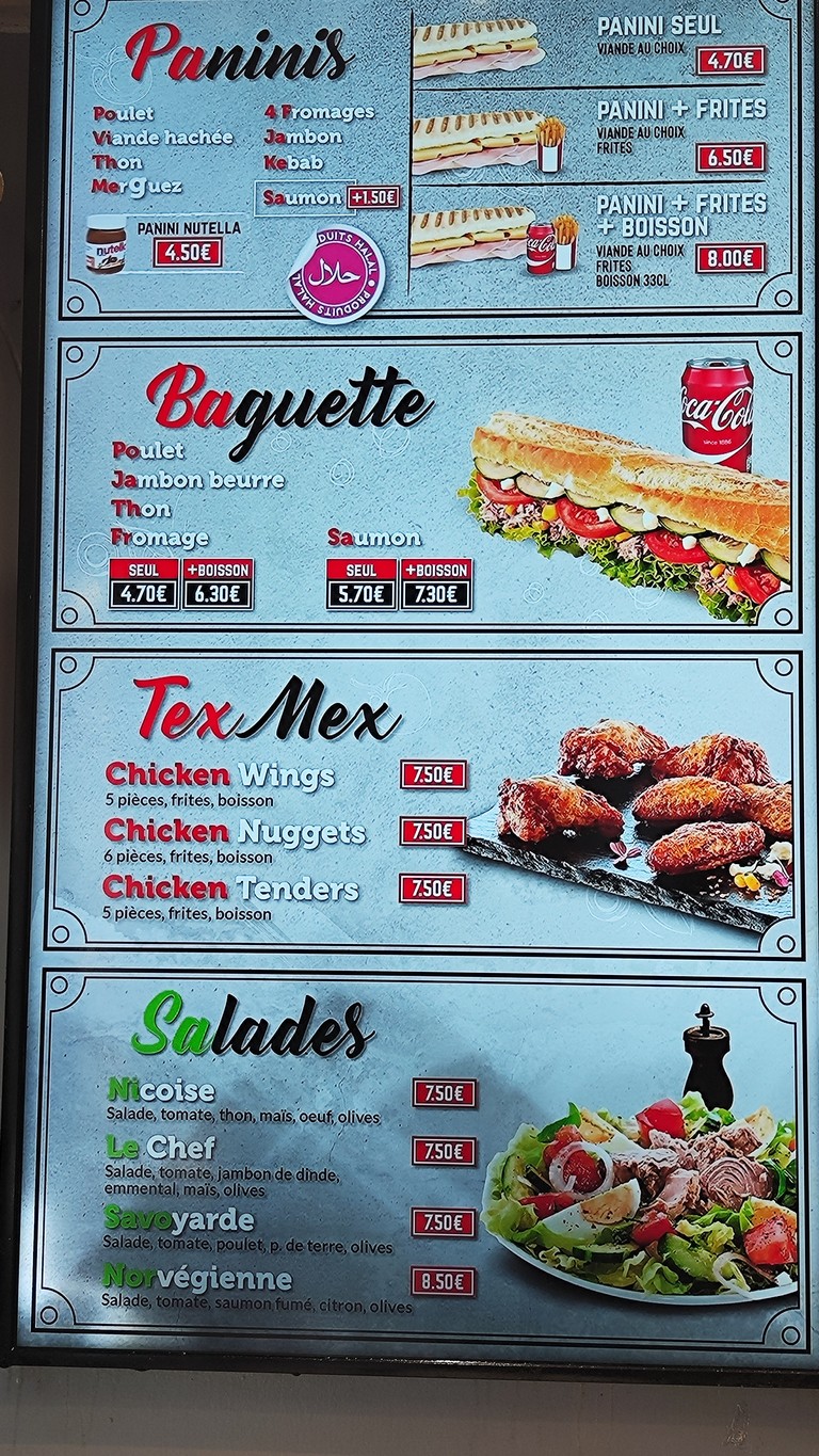 O' Délices menu 4