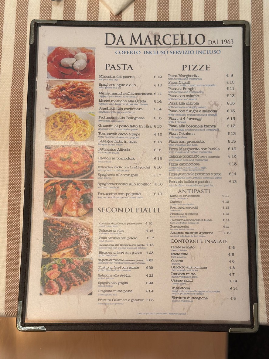 Ristorante Da Marcello menu 1
