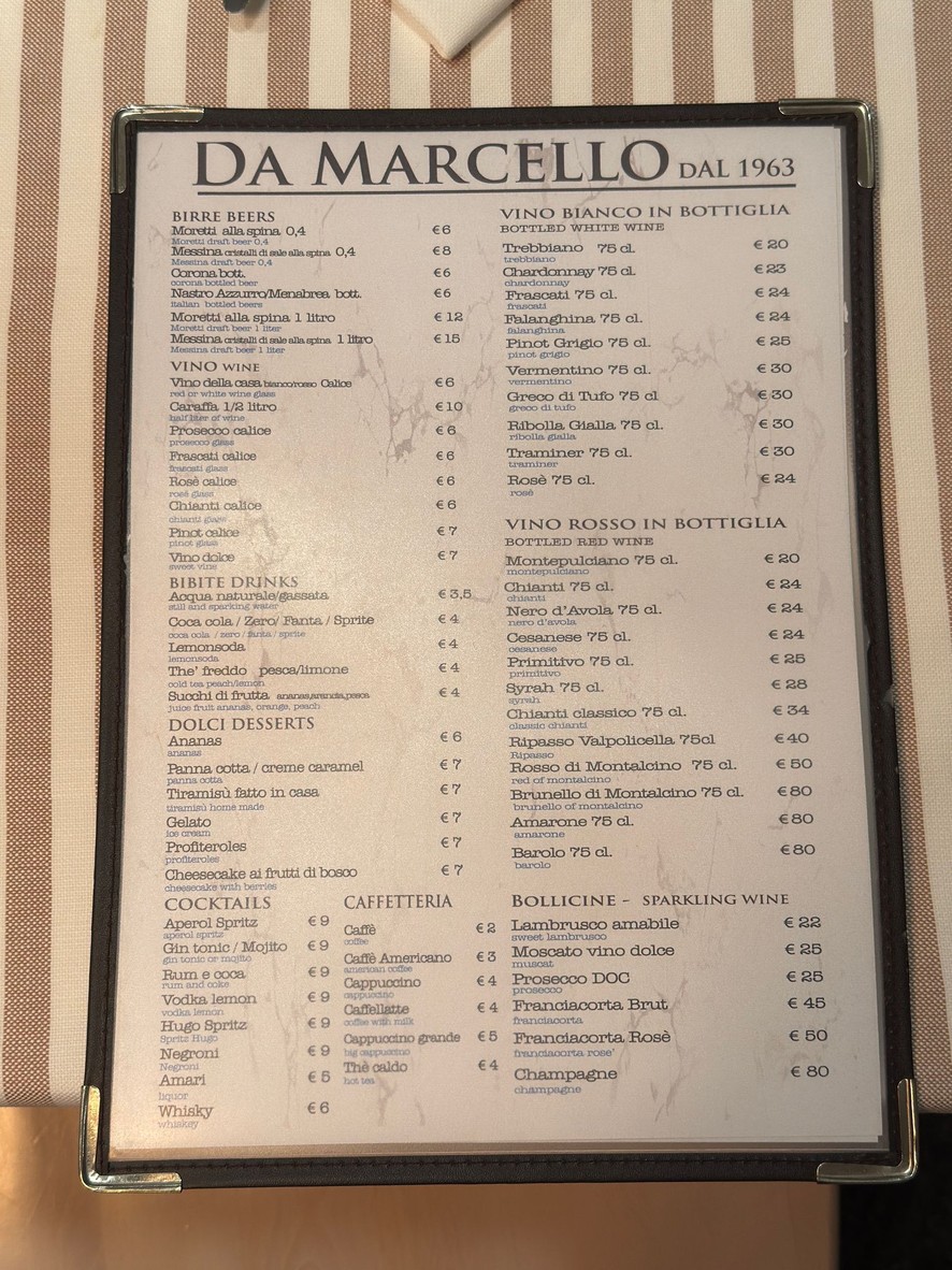 Ristorante Da Marcello menu 2