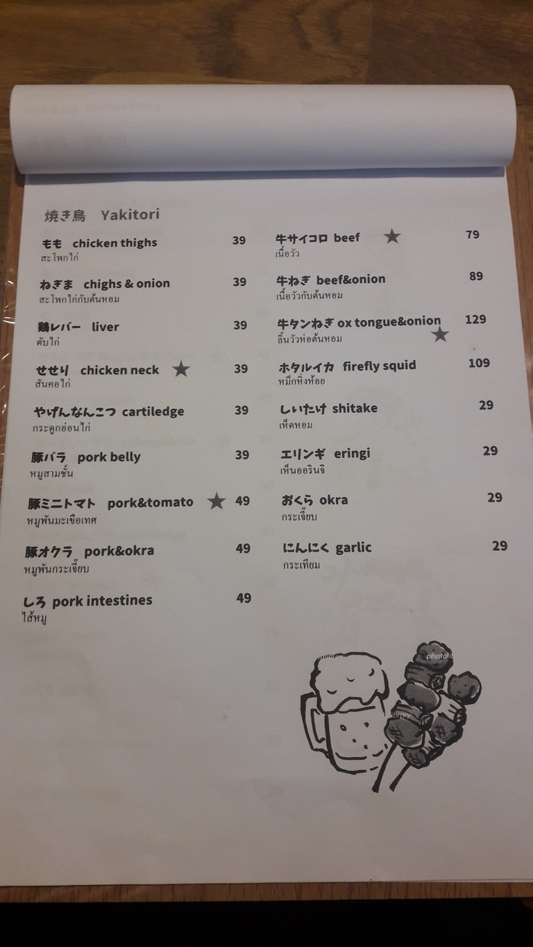 Yabai peligroso menu 2