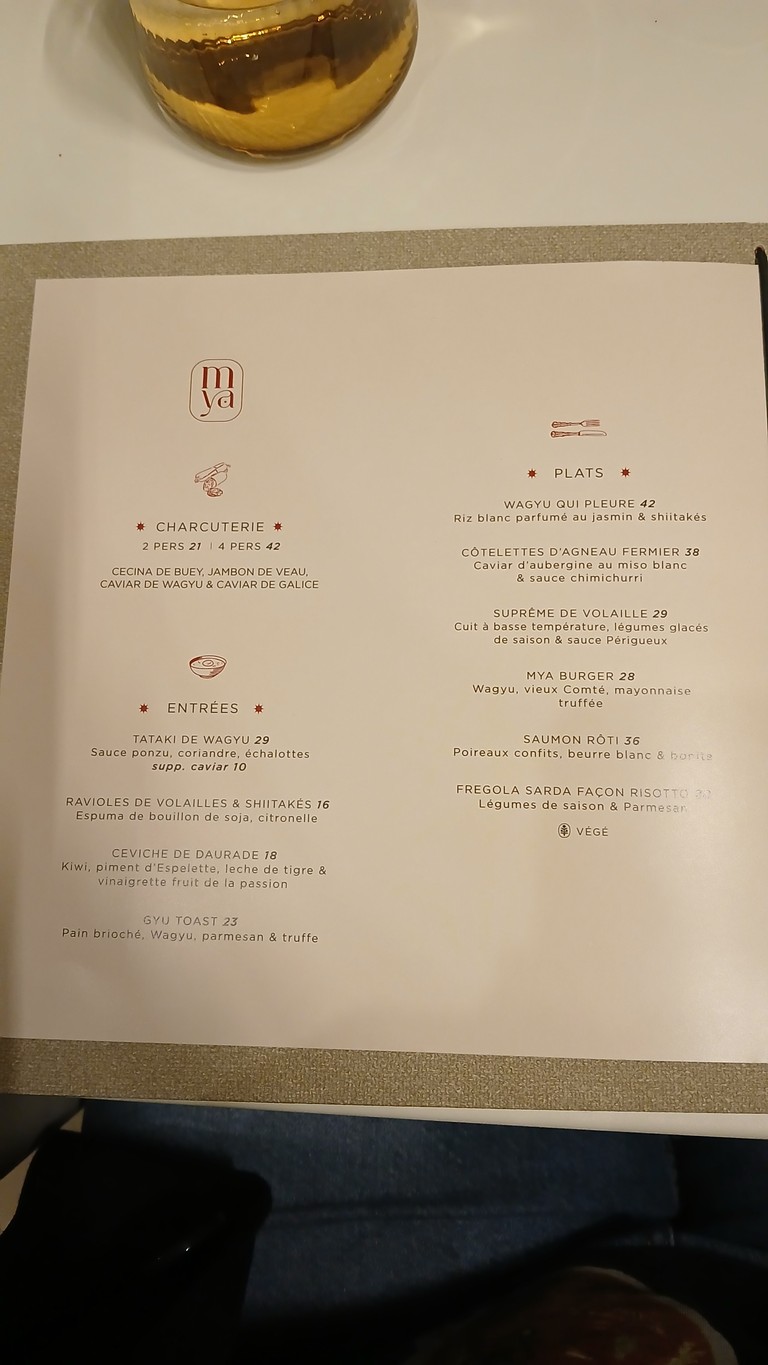 Mya menu 1