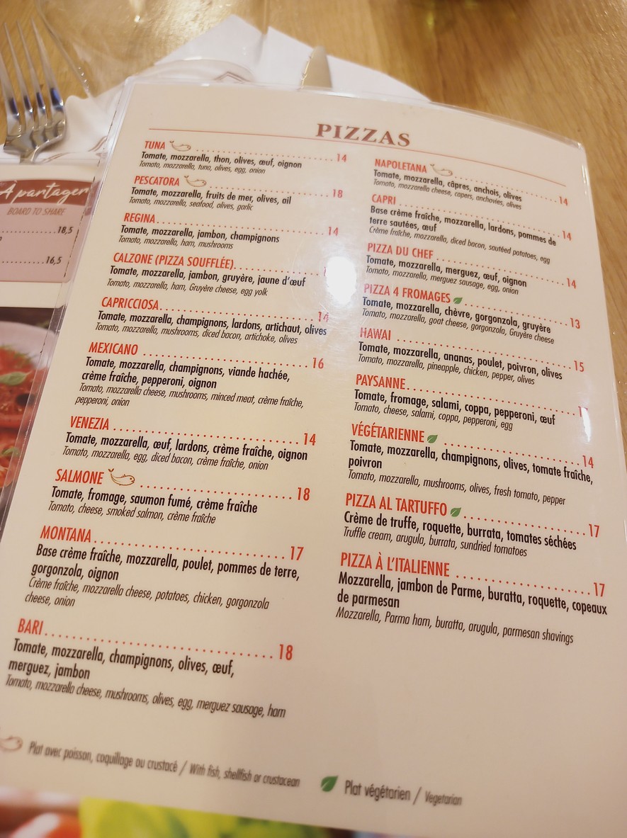 Pizzeria Bari menu 3