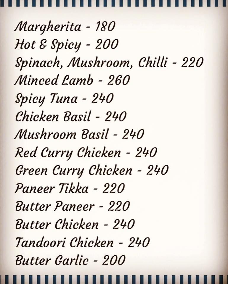 Red Pizza Bangkok menu 1