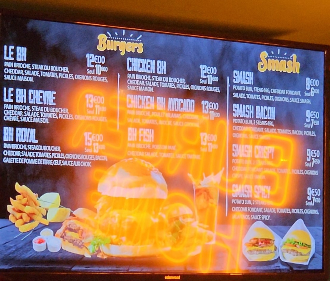 Rosa kitchen menu 1