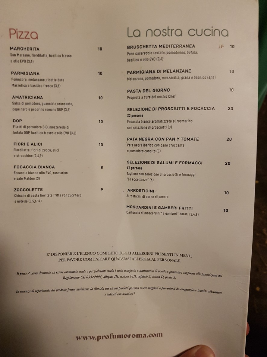 Profumo Spazio Sensoriale menu 3