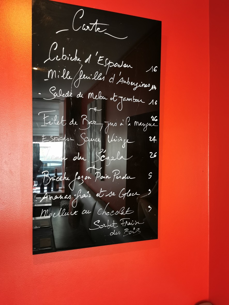 Ô Fil Rouge menu 1