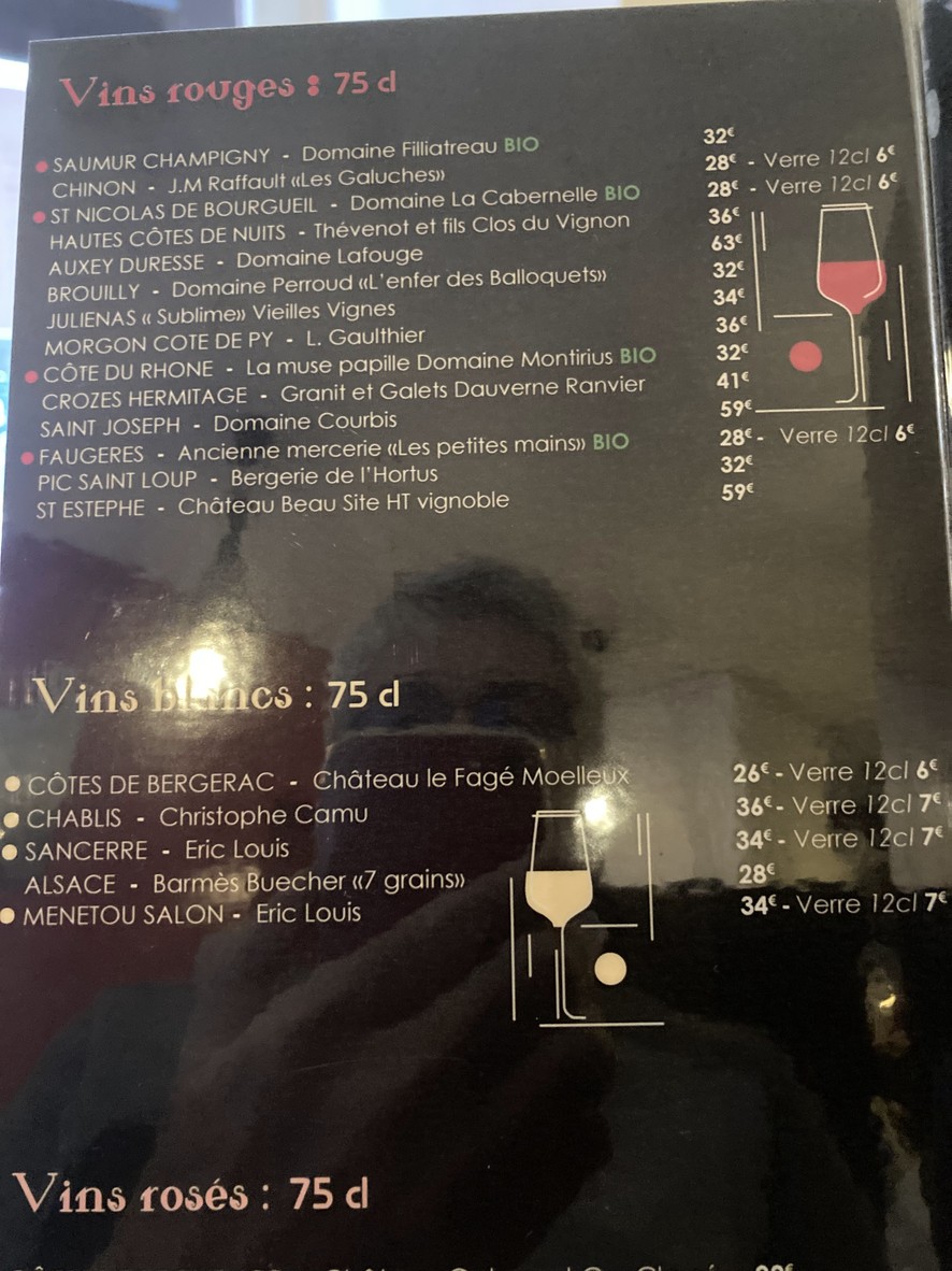 Ô Fil Rouge menu 2