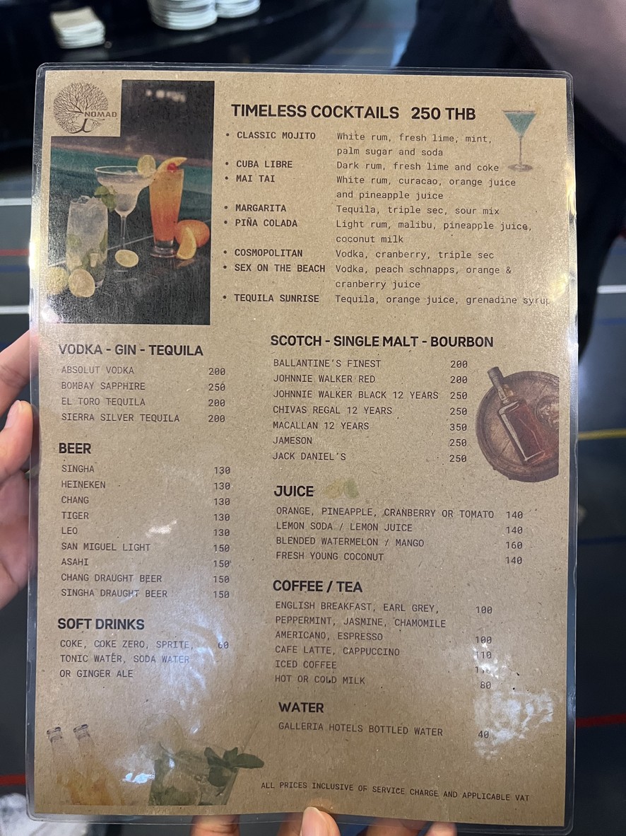 Nomad Rooftop Lounge And Bar menu 2