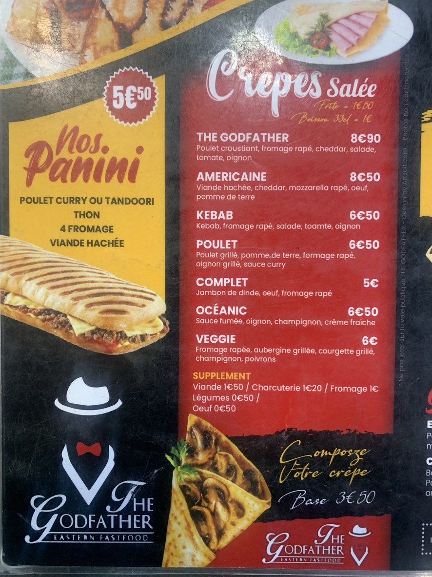 The Godfather 93 menu 1