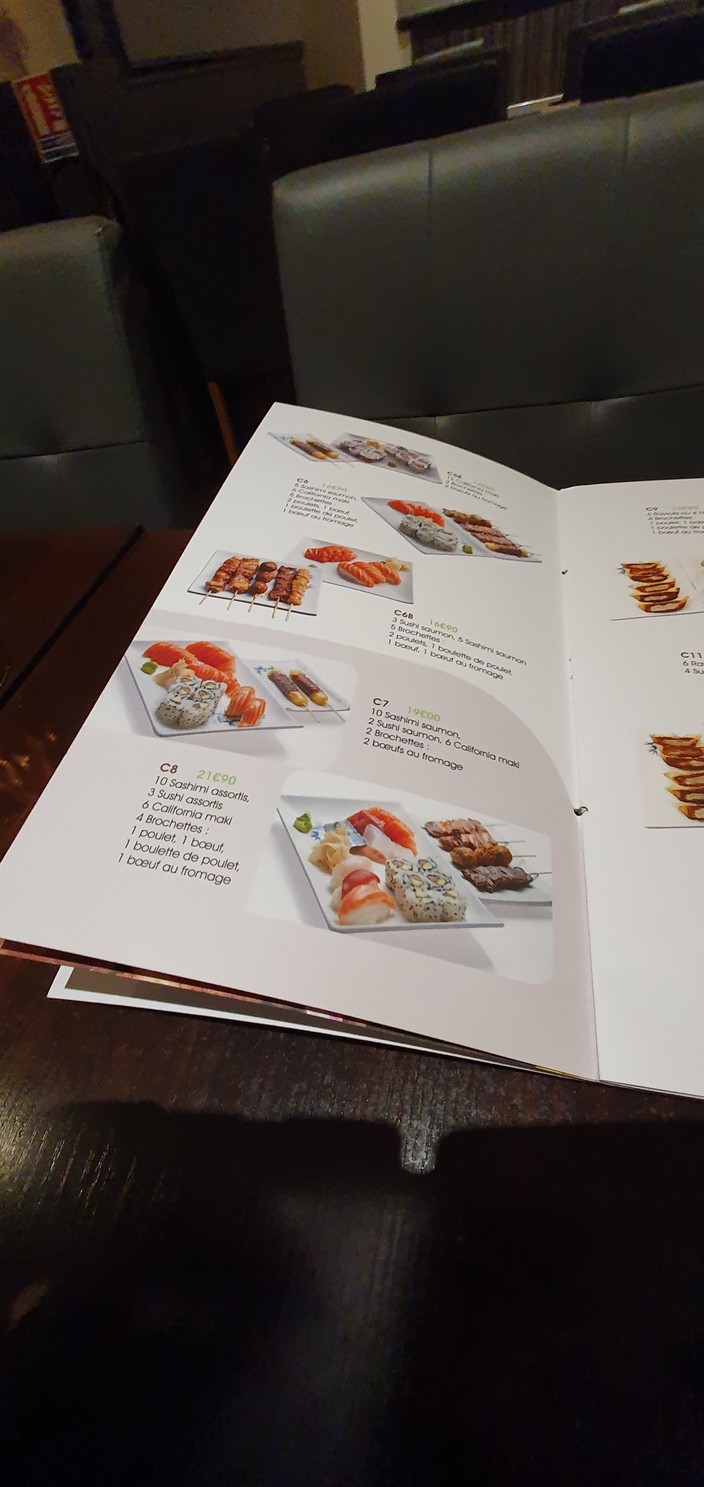 Kawasaki Sushi menu 2