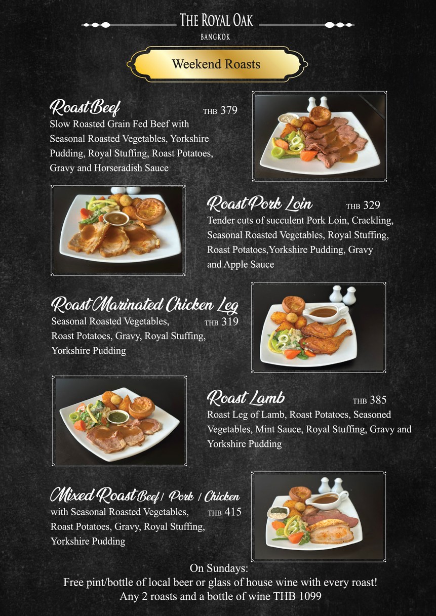 The Royal Oak menu 4