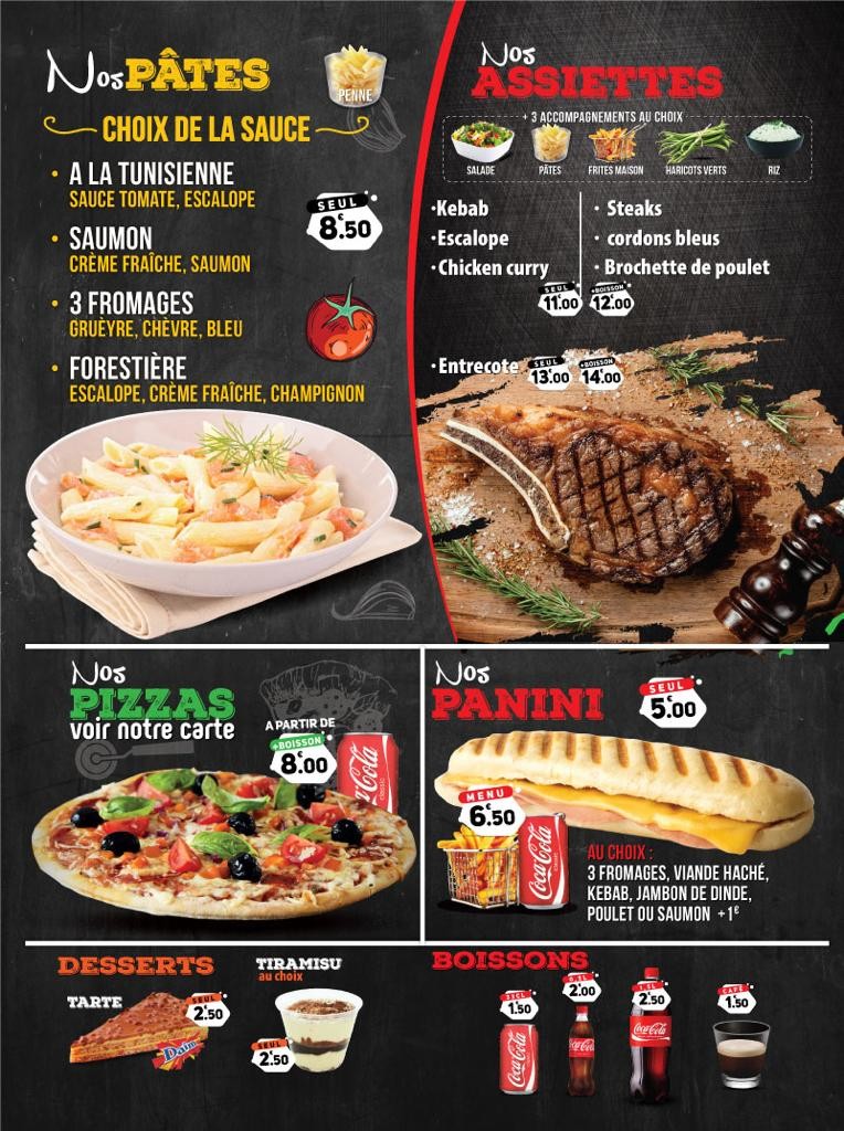 N° One menu 2