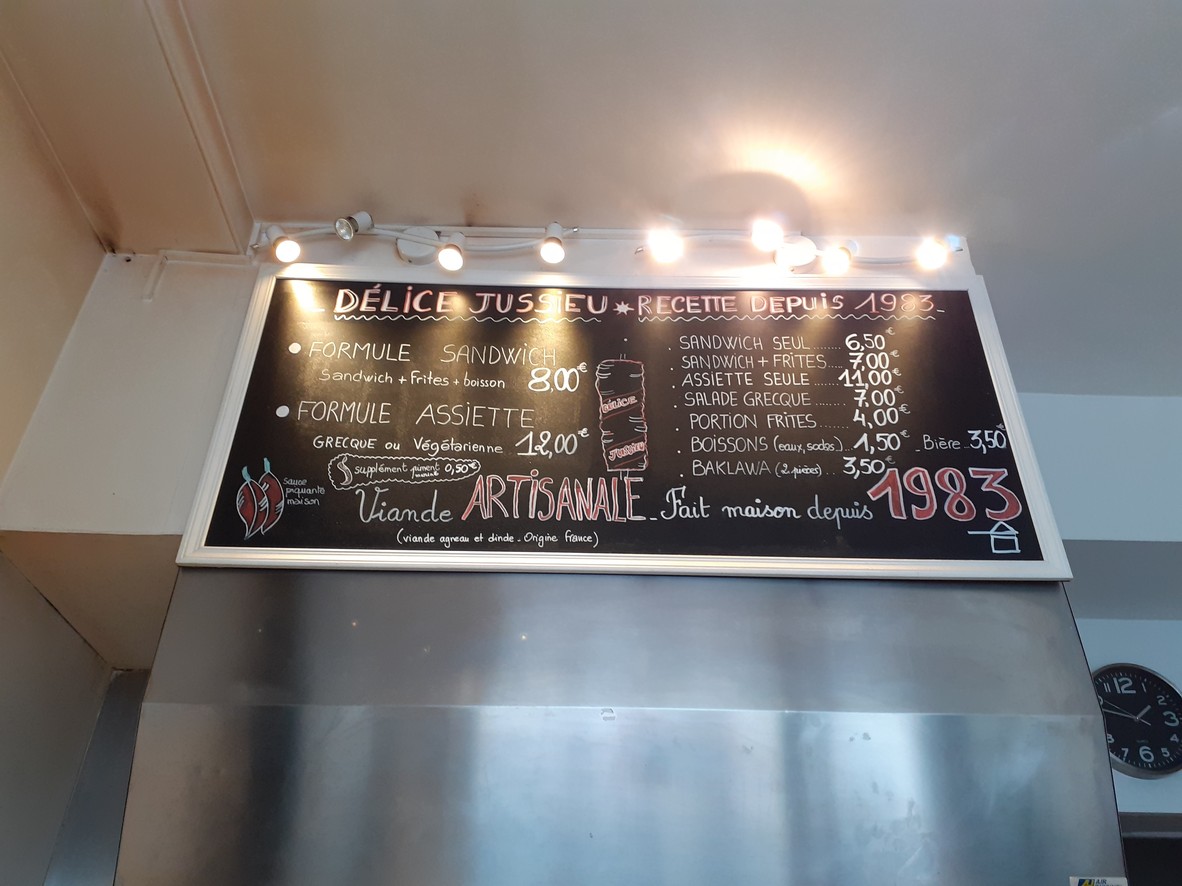 Délice Jussieu menu 1