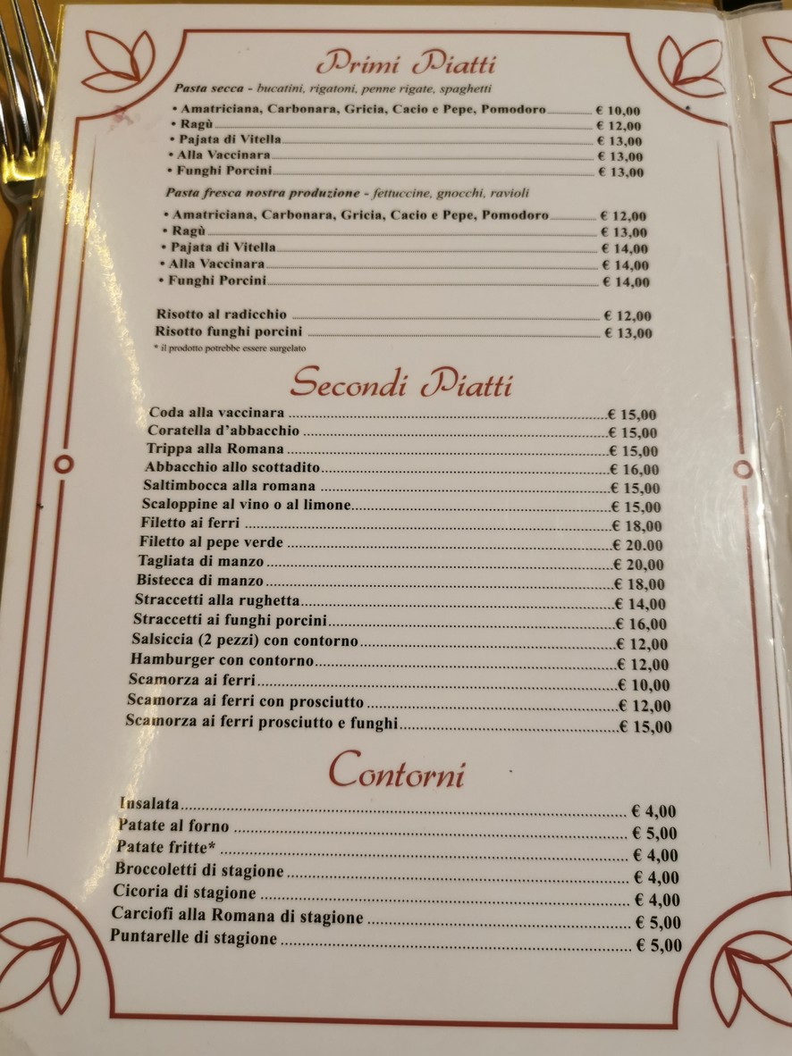 Trattoria Pizzeria L’Ardito menu 1