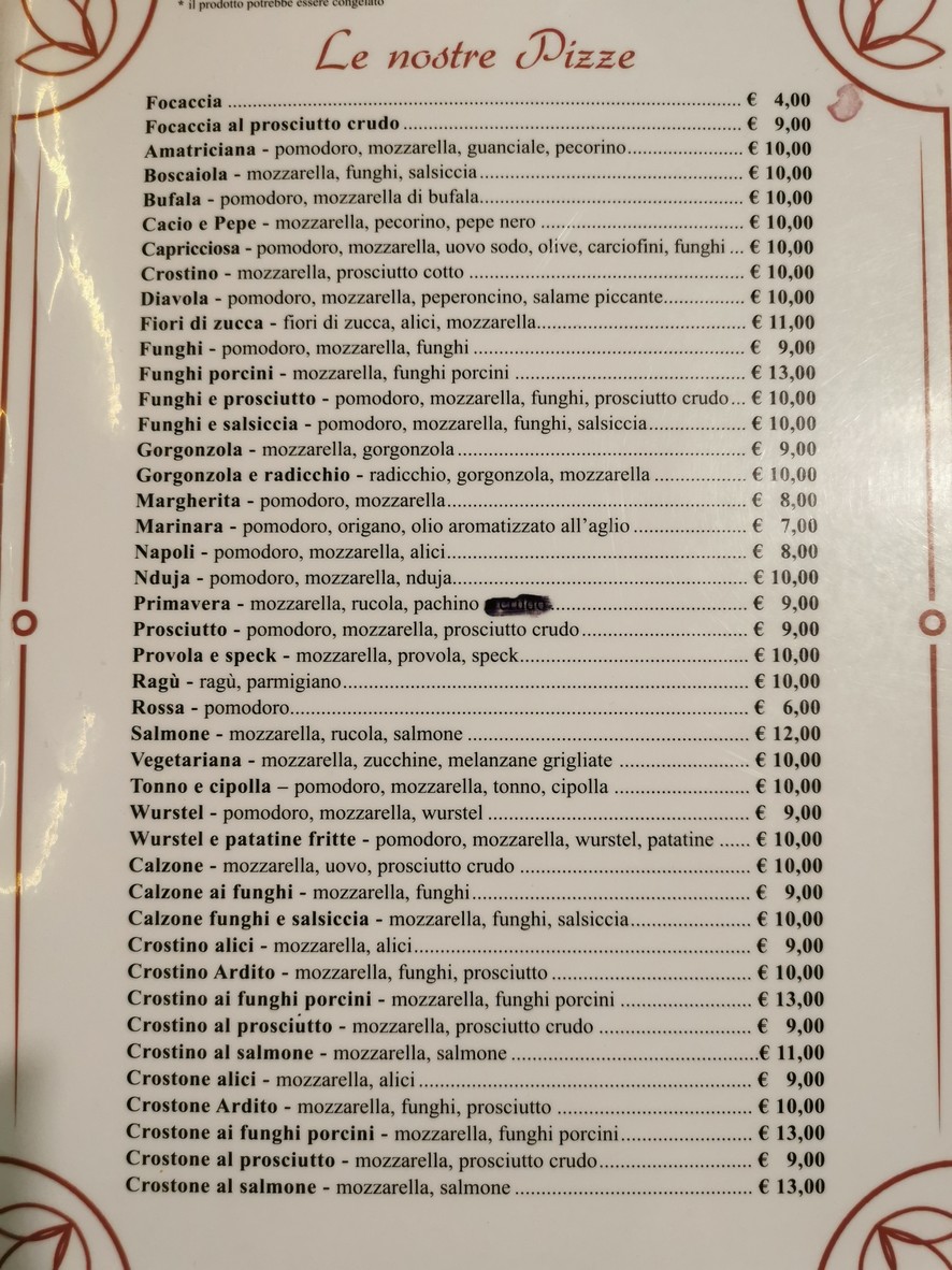 Trattoria Pizzeria L’Ardito menu 2