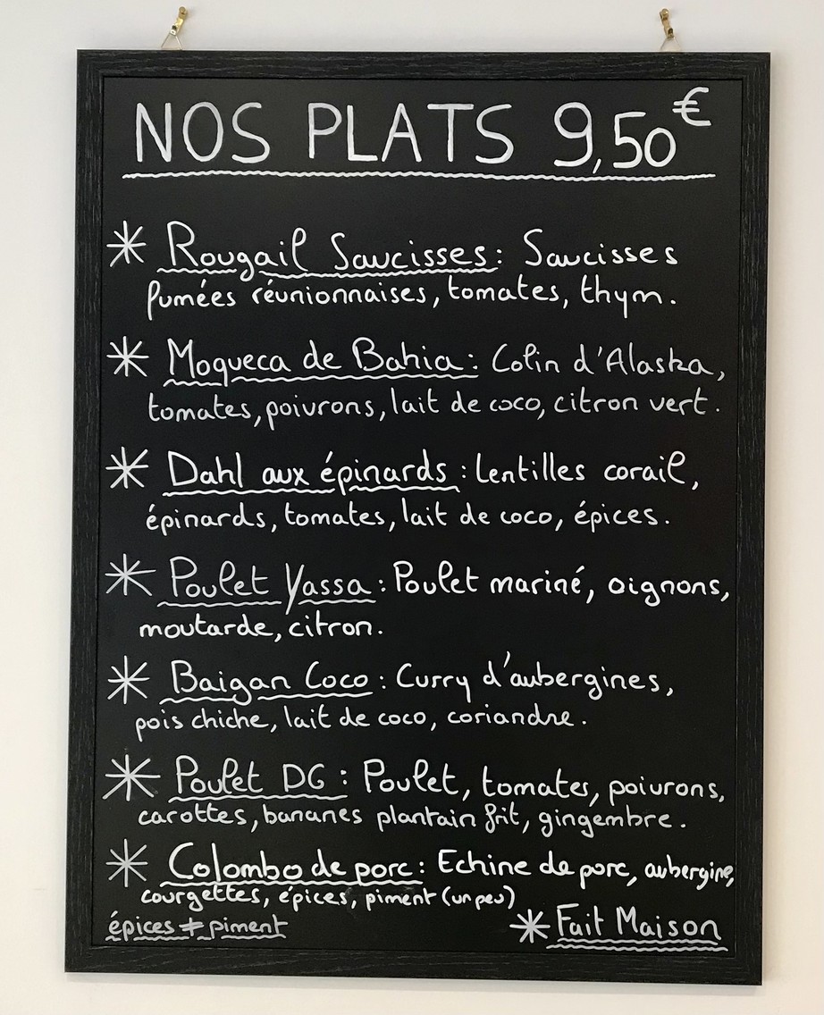 Les Marmites du Soleil BNF menu 1