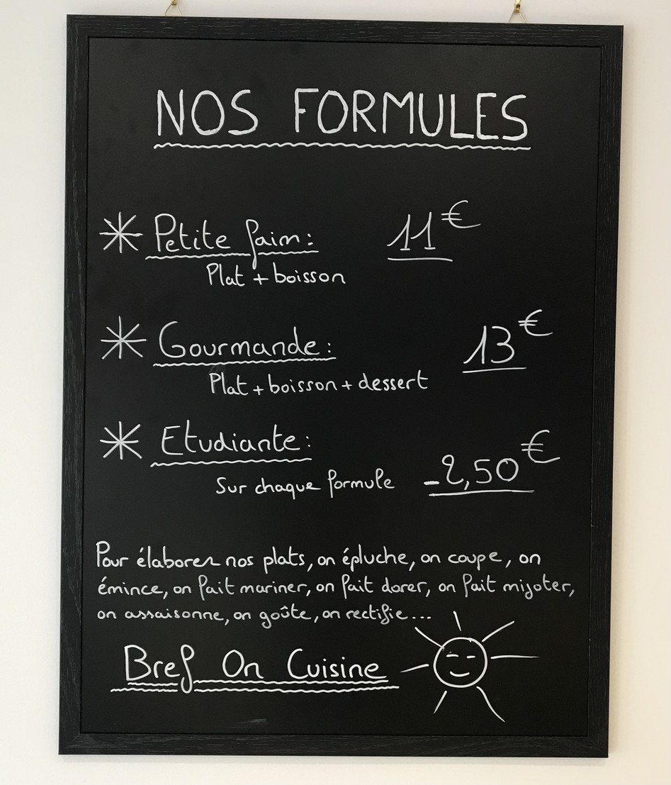 Les Marmites du Soleil BNF menu 2
