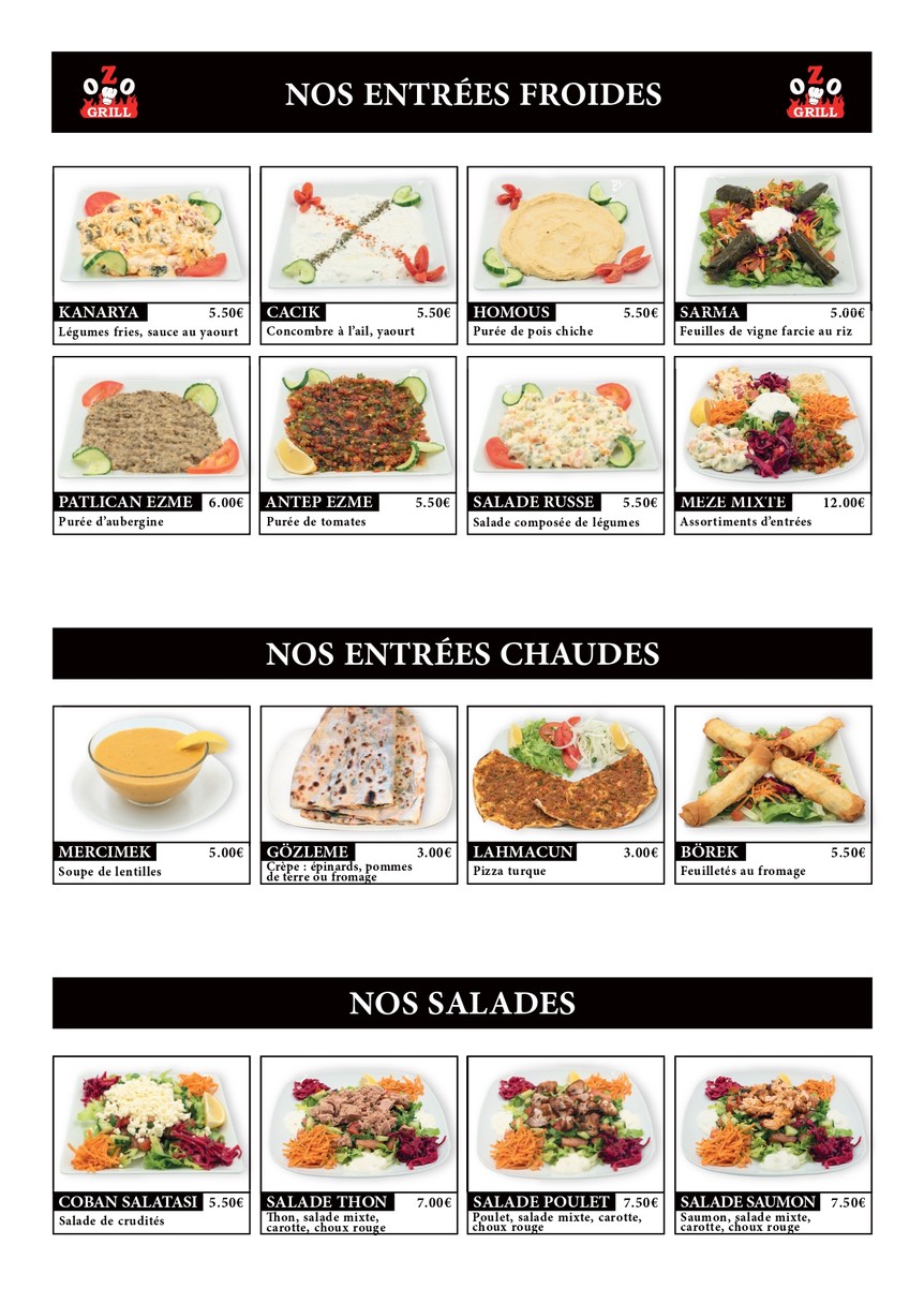 أوزو جريل menu 1