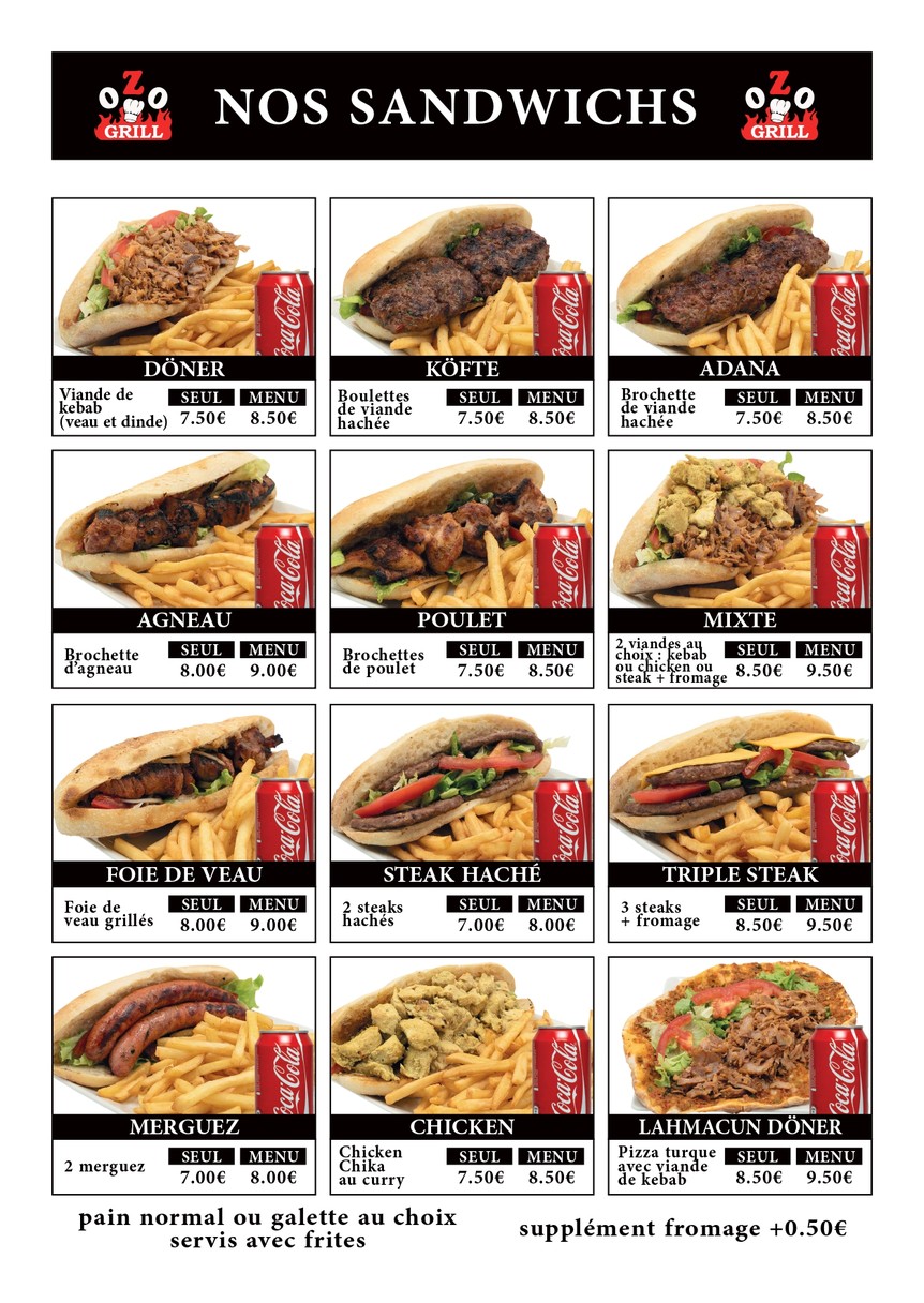 أوزو جريل menu 5