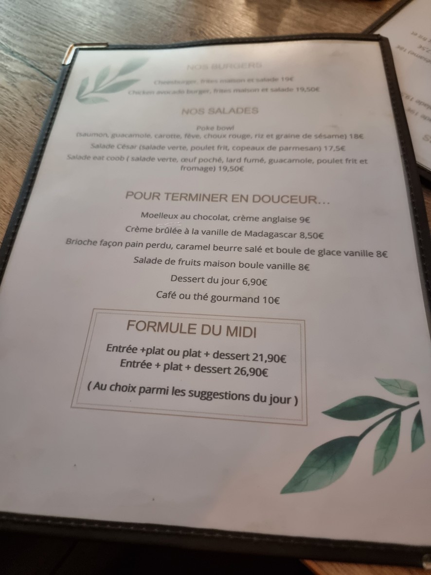 Le Toucan menu 2
