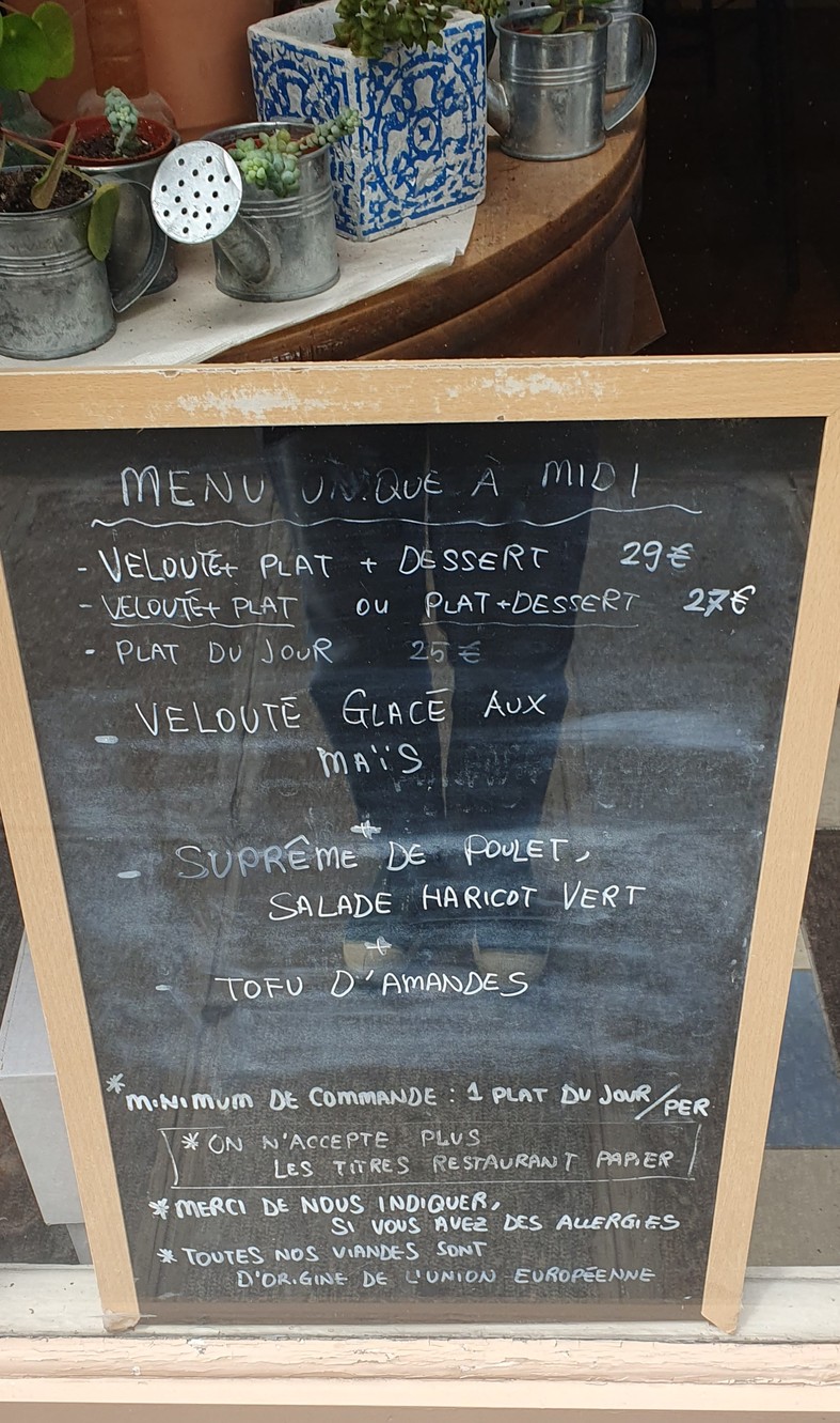 Le Gentil menu 1