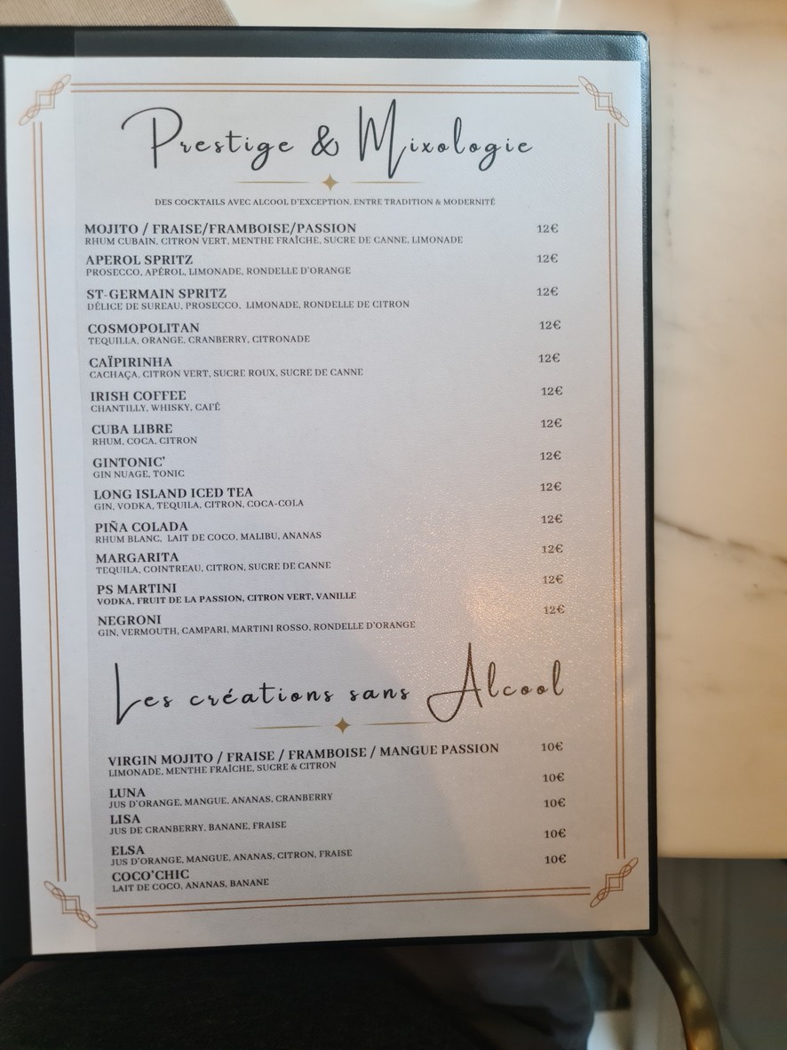 LE FILLO PARIS menu 4
