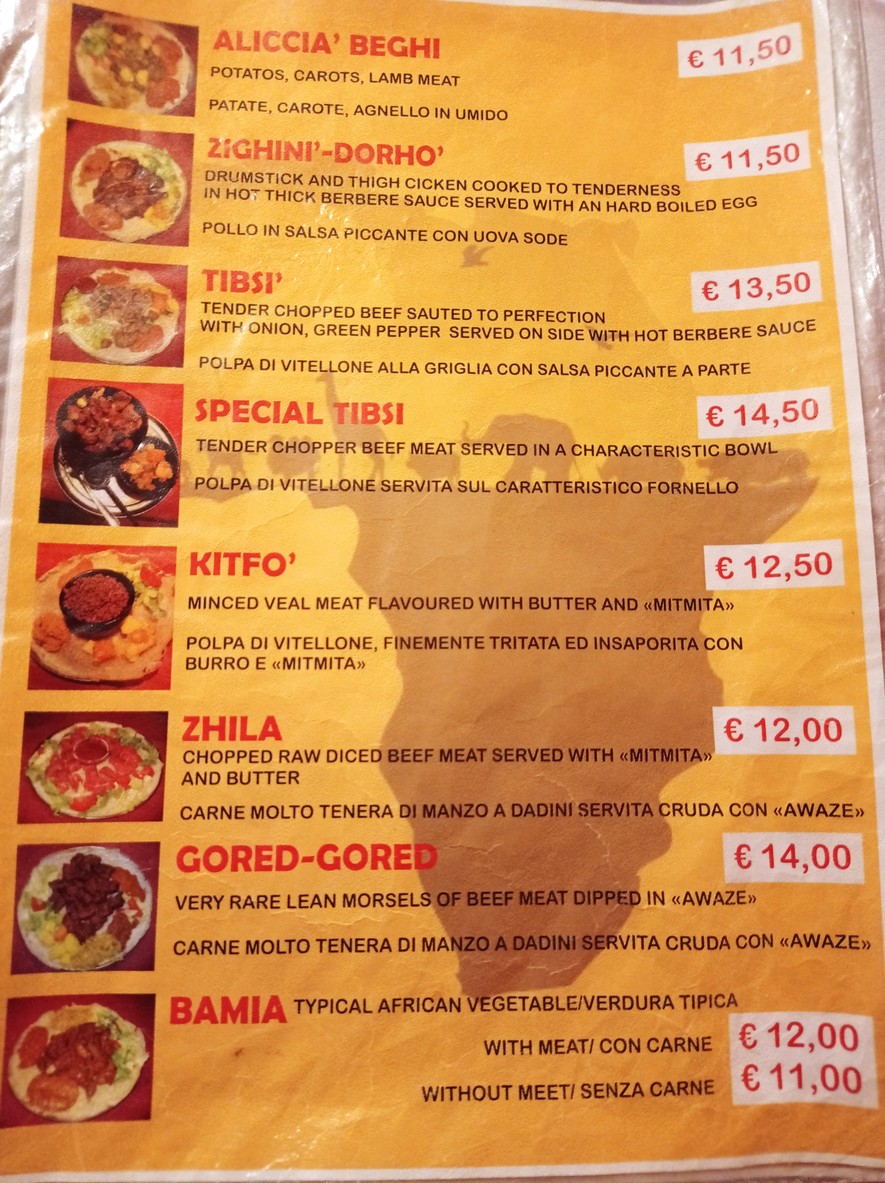 Africa Restaurant menu 3
