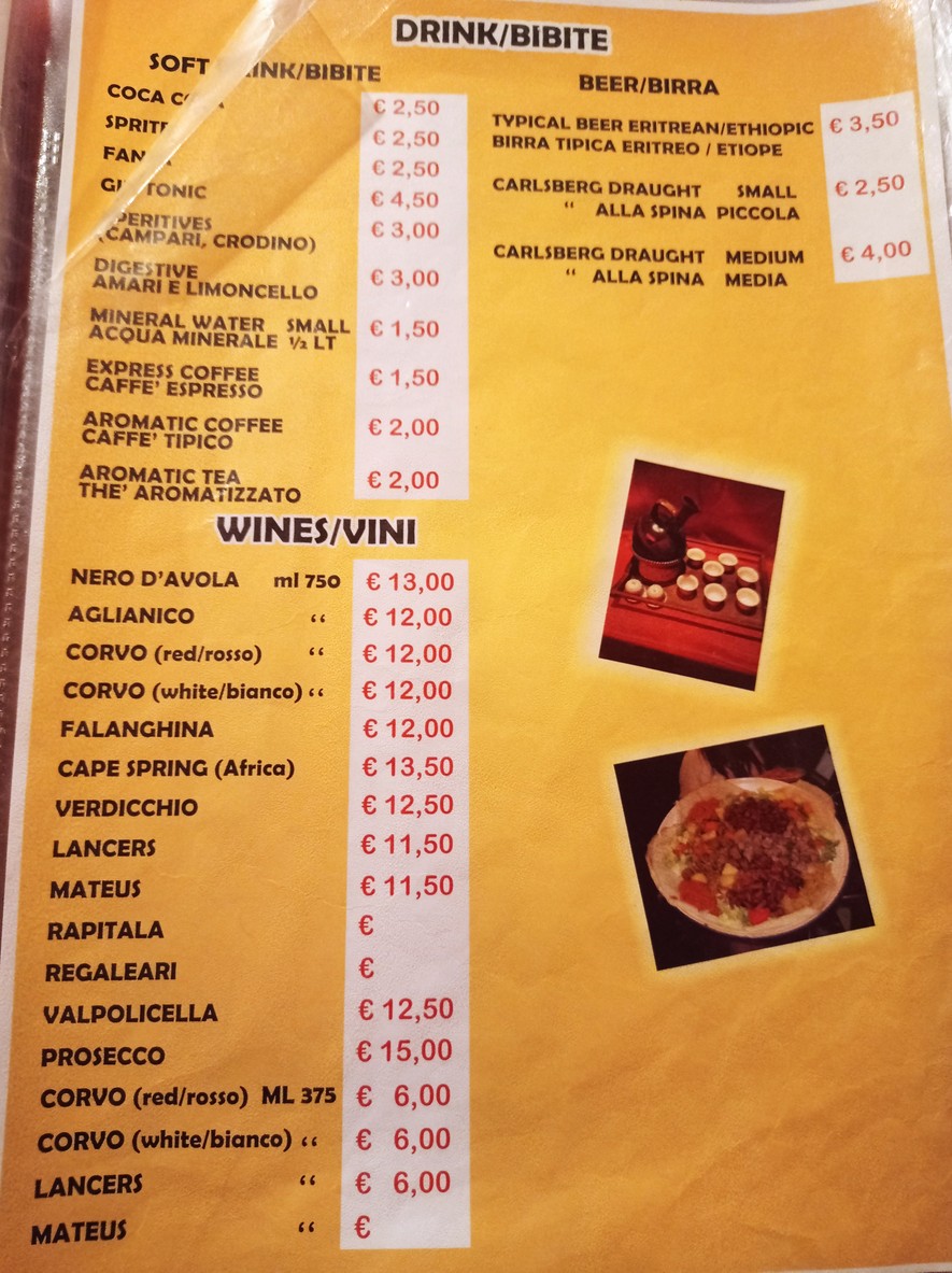 Africa Restaurant menu 5
