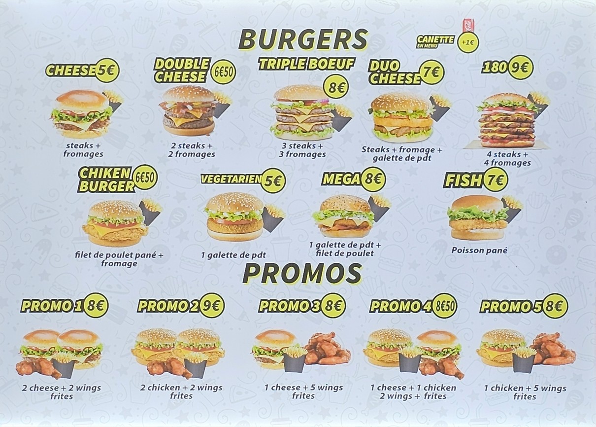 Restaurant Aux délices de la Chapelle menu 1