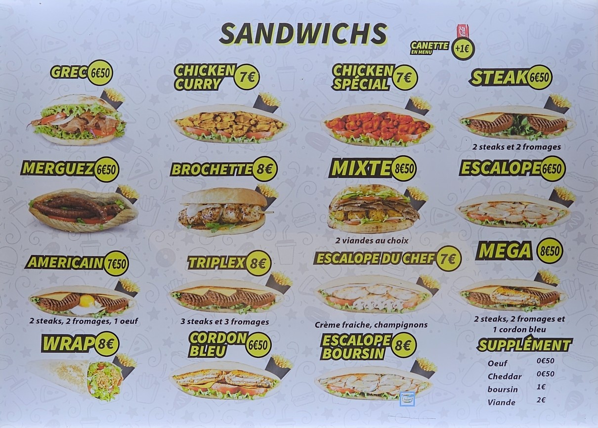 Restaurant Aux délices de la Chapelle menu 2