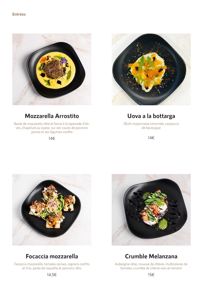 Itaglio Charenton menu 1