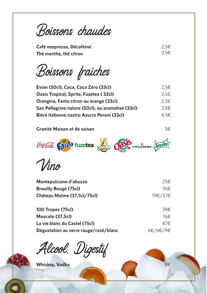 Itaglio Charenton menu 4