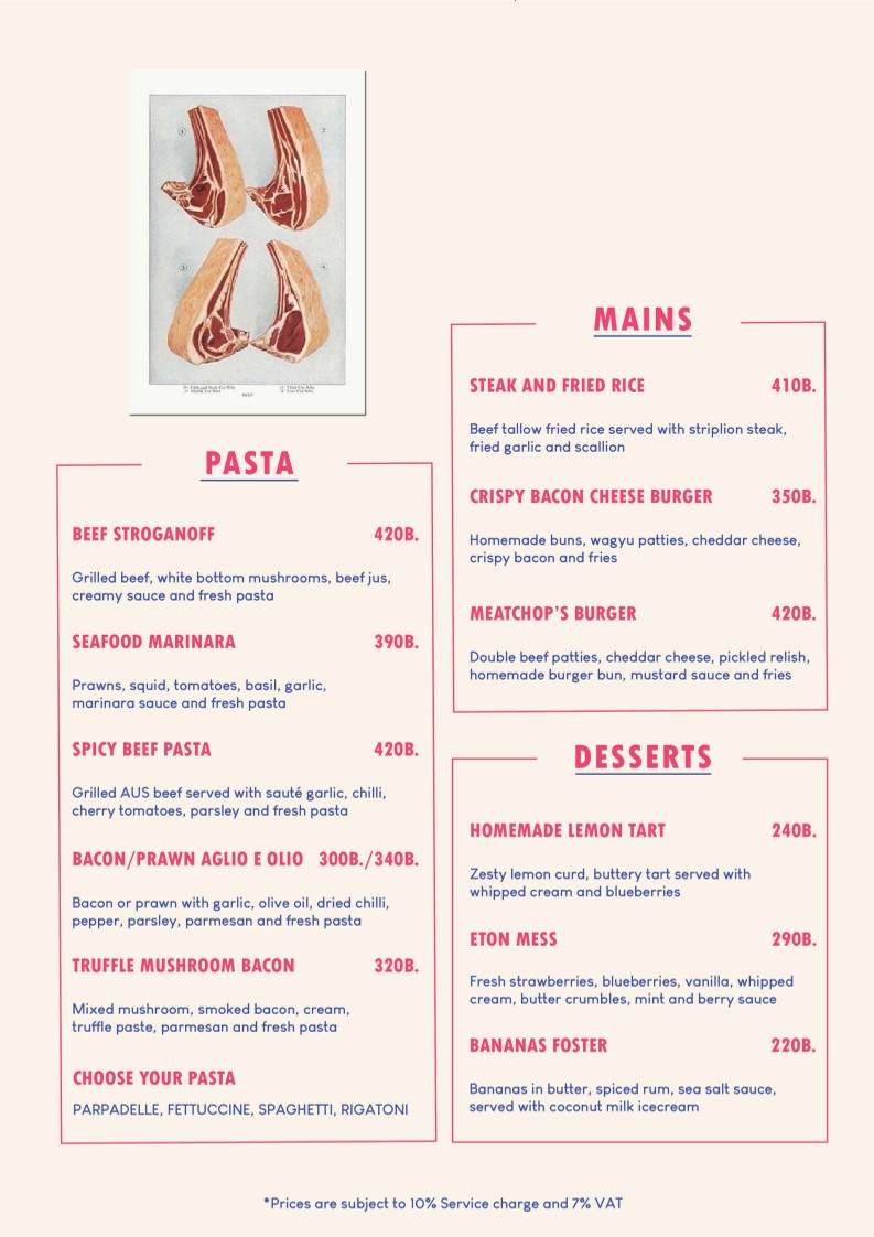 The Meatchop Butcher & Spirits menu 3