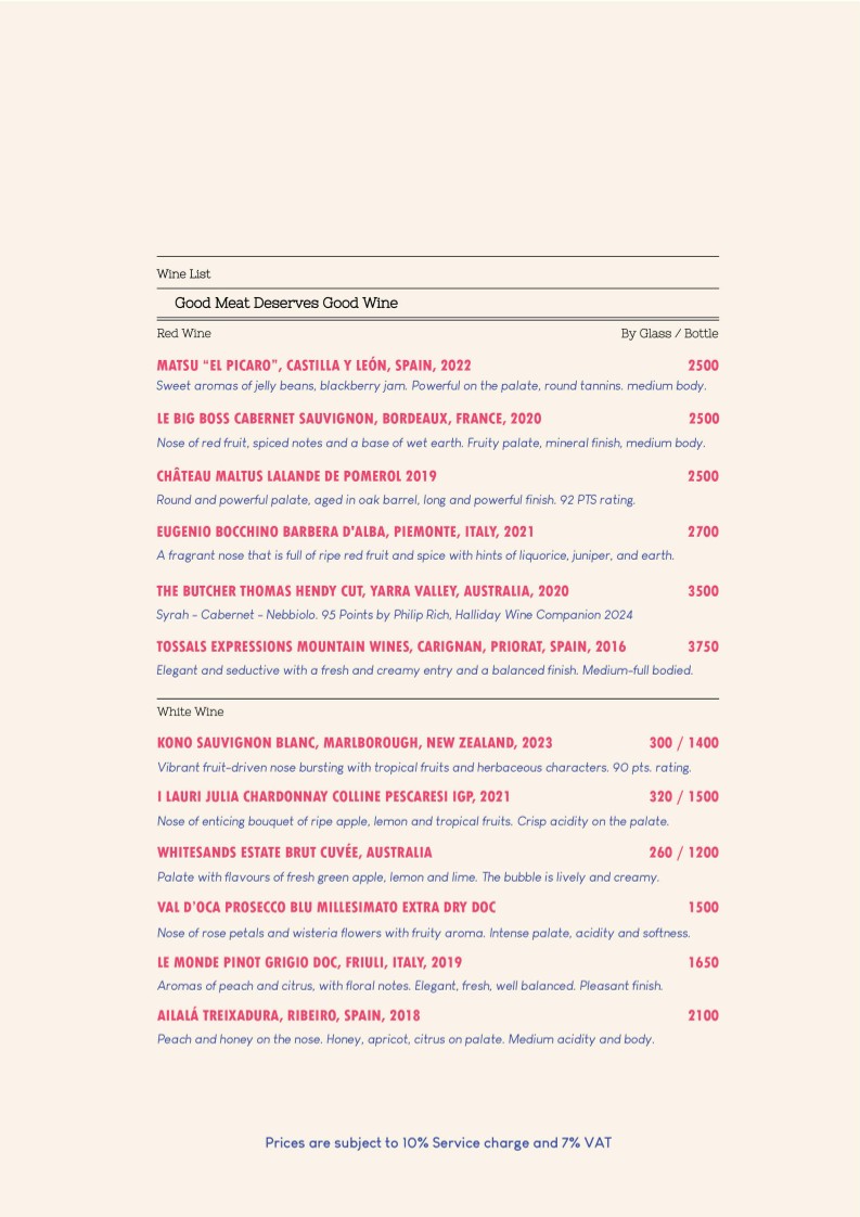 The Meatchop Butcher & Spirits menu 4
