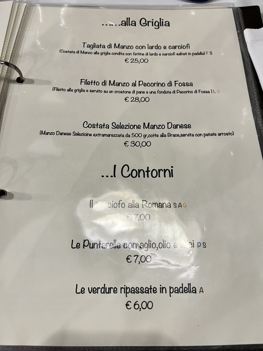 Trattoria Da Danilo menu 3