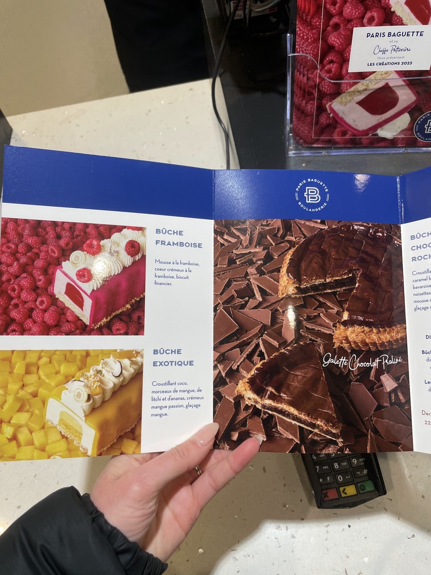 Paris Baguette menu 1