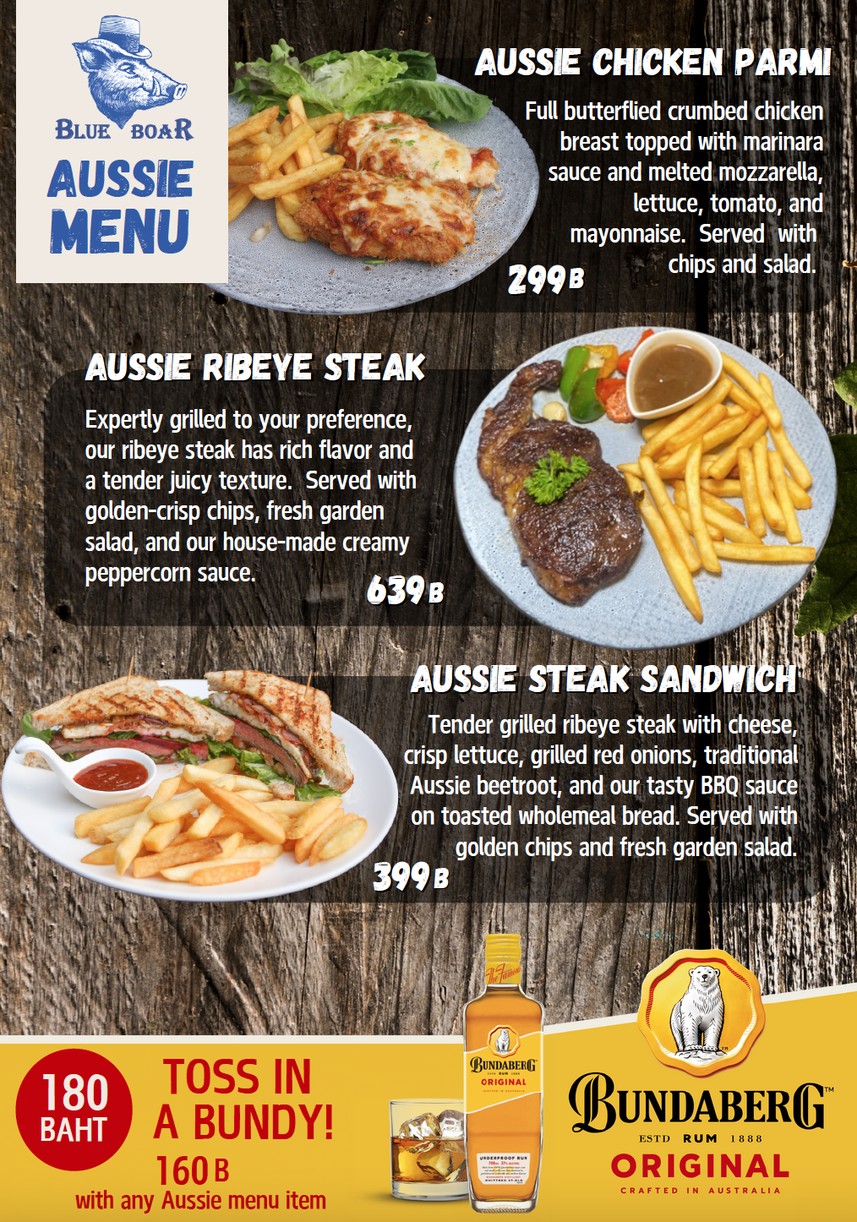 蓝猪酒吧和餐厅 menu 3
