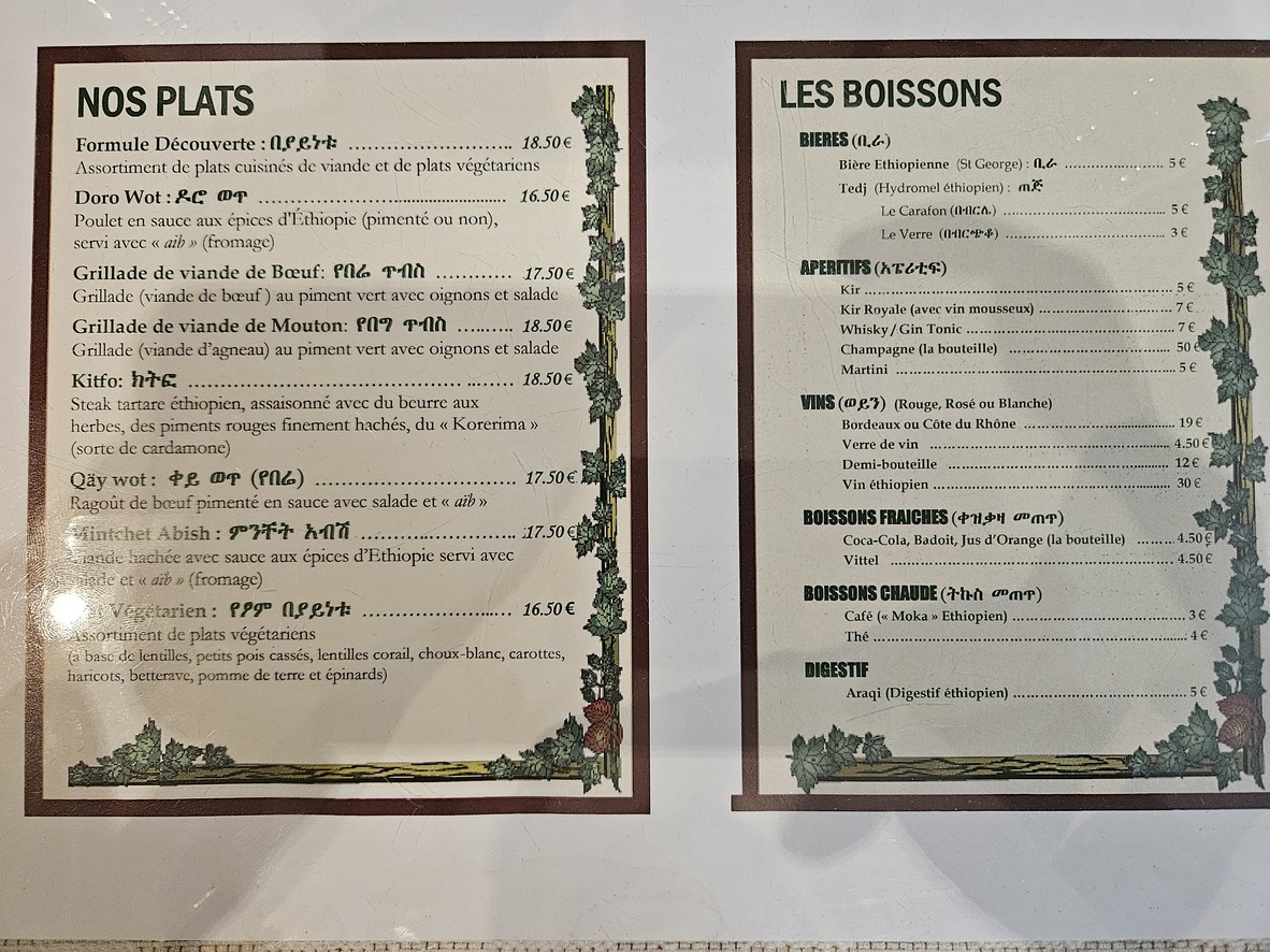 Habesha menu 2