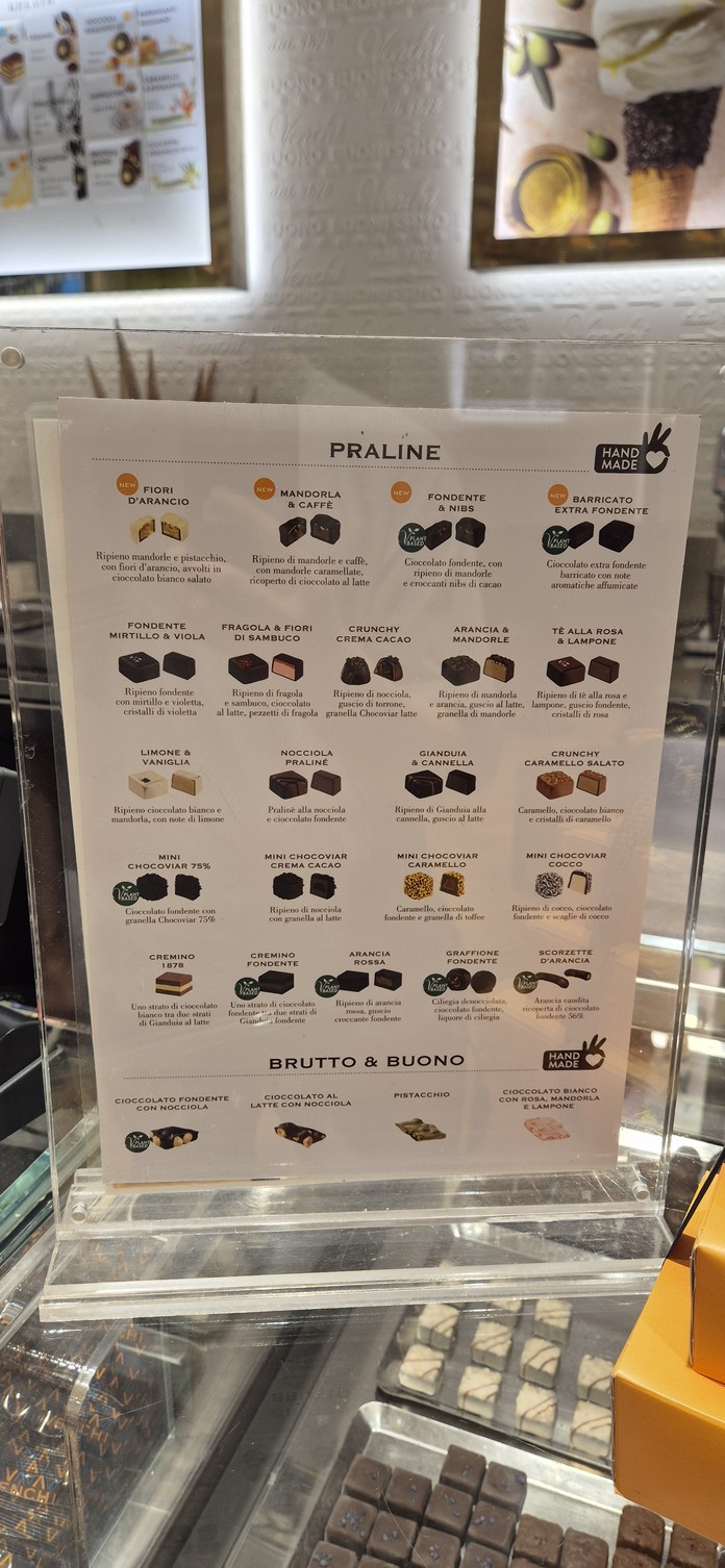 Venchi Chocolate and Ice Cream shop menu 2