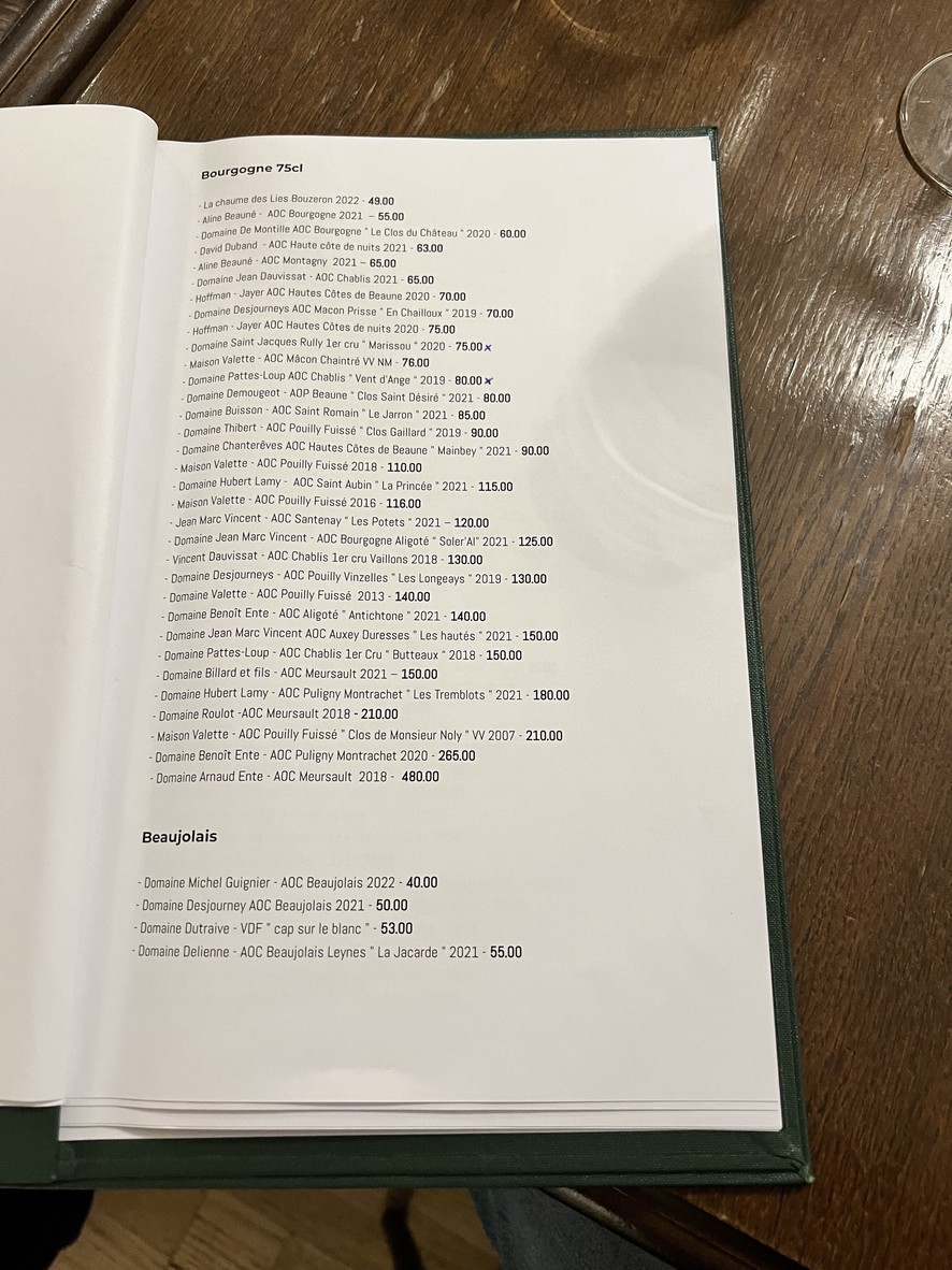 Restaurant Janine menu 8