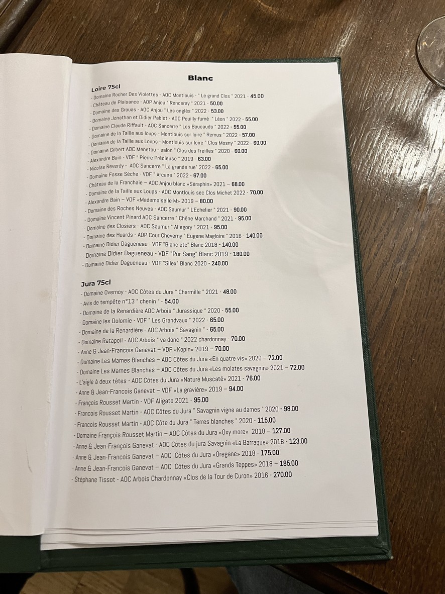 Restaurant Janine menu 9