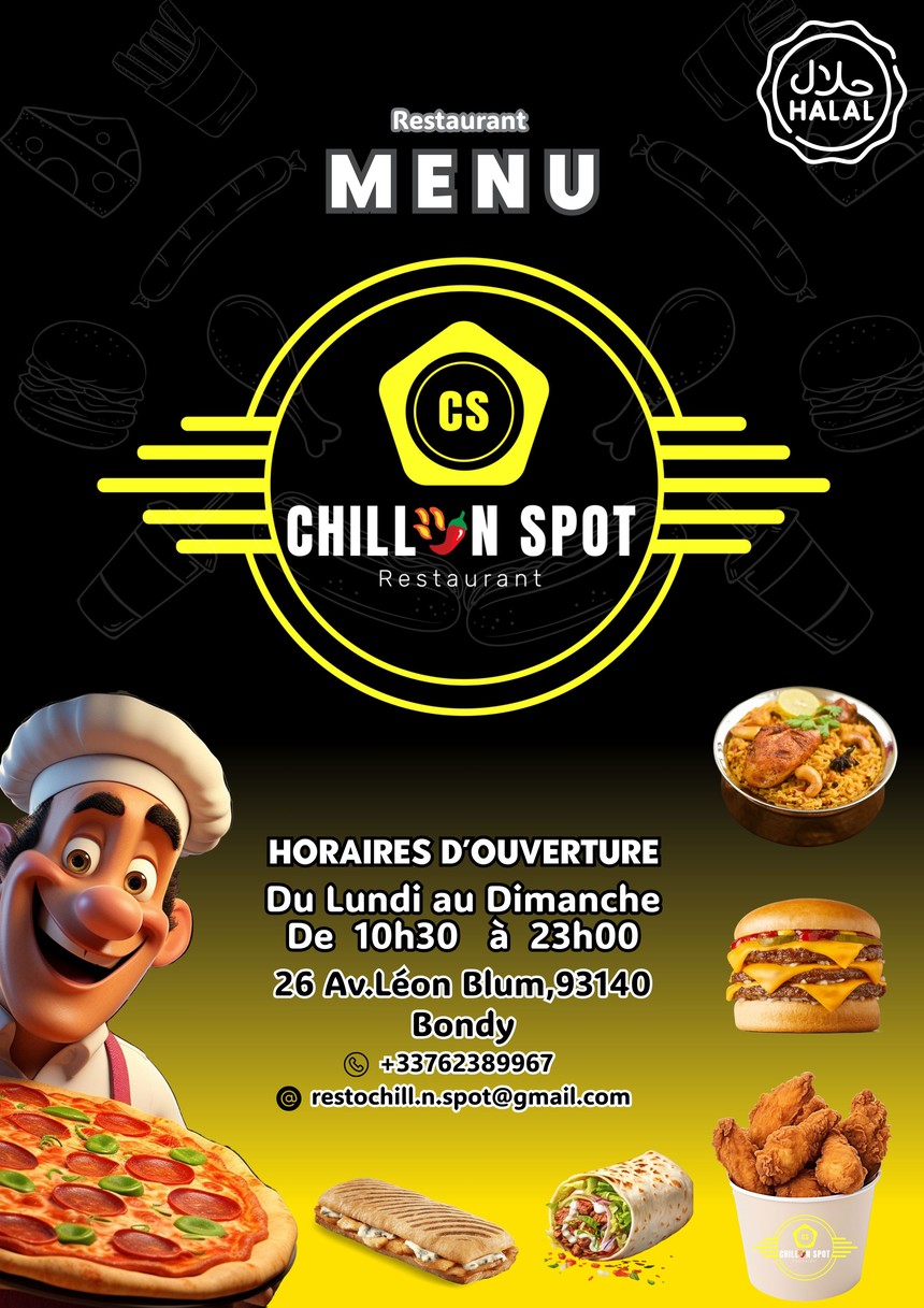 CHILL 🌶️N SPOT menu 1