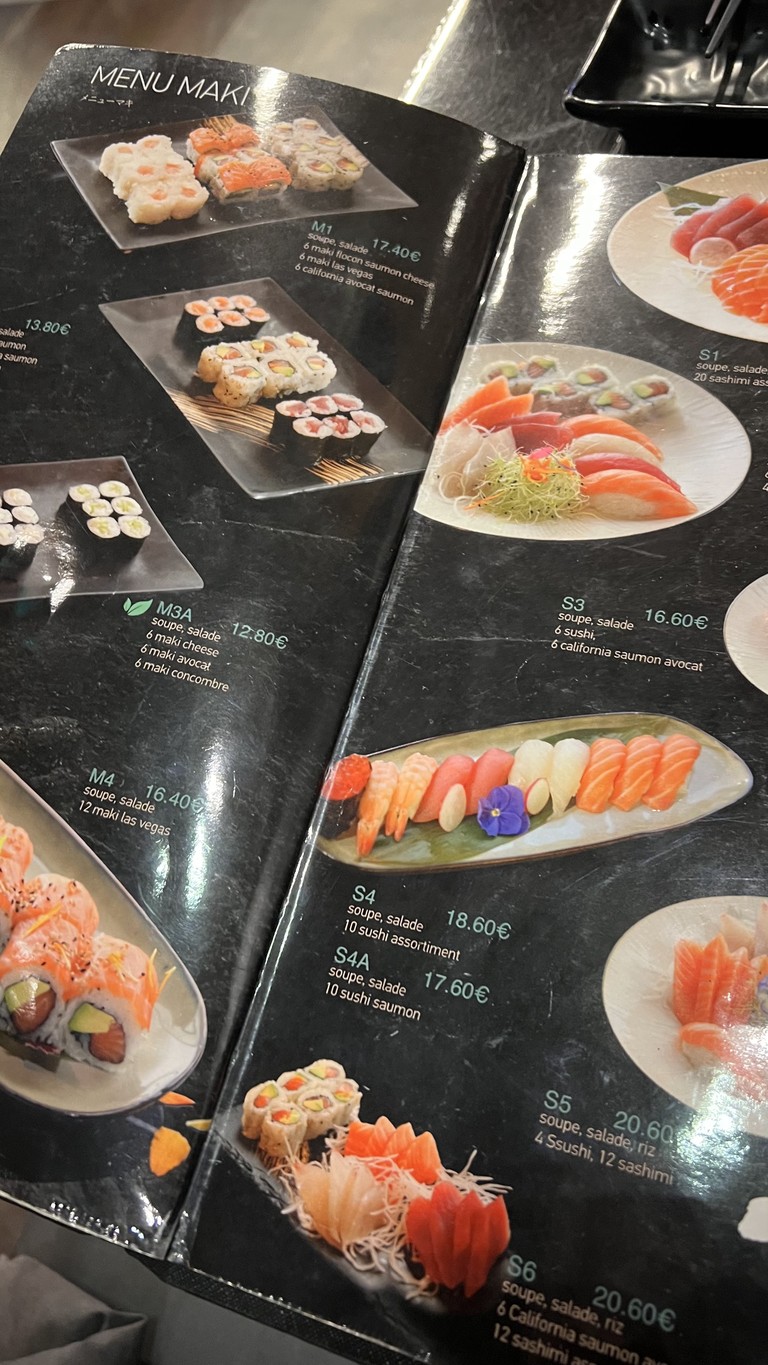 Sola Japon menu 2
