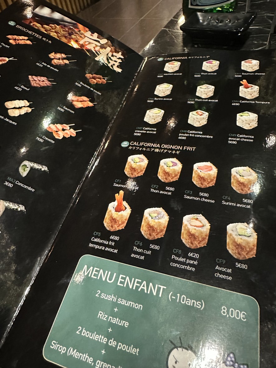 Sola Japon menu 4