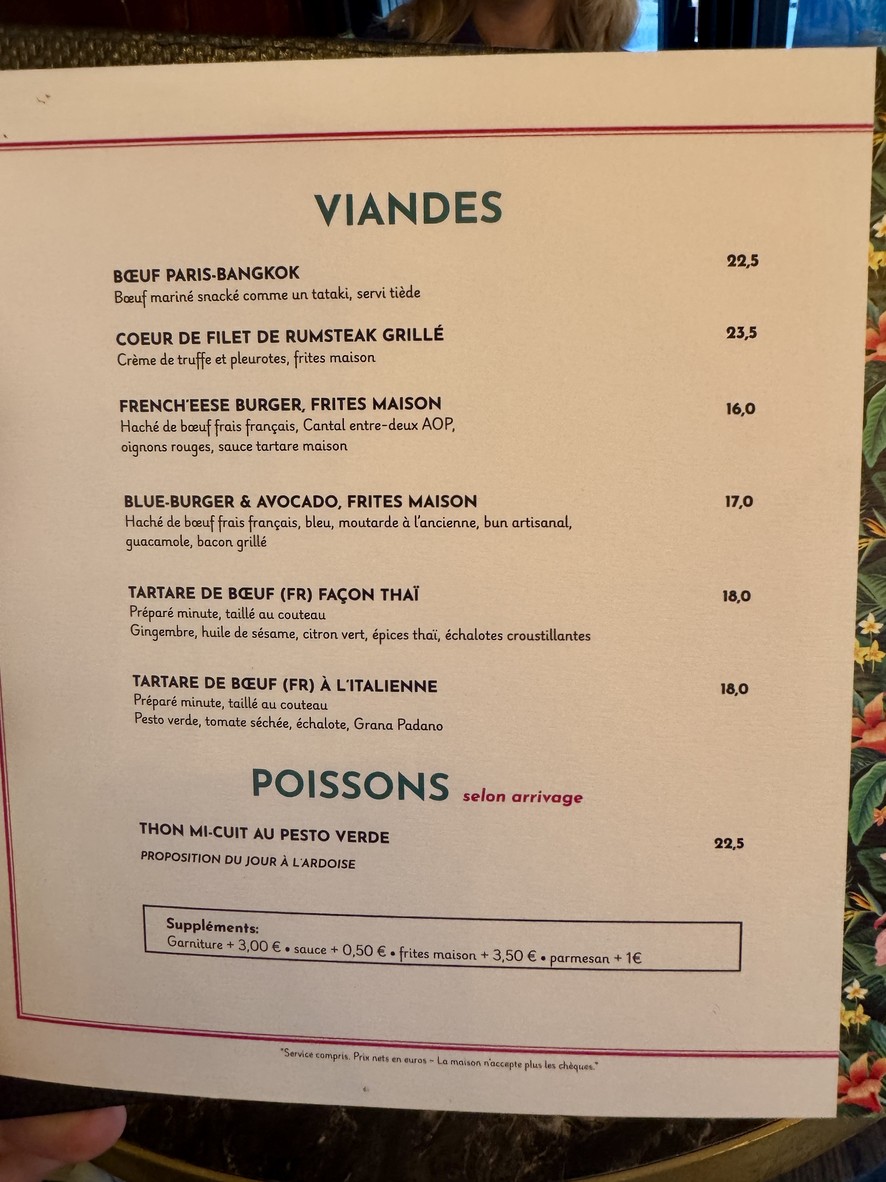La Confidente - Restaurant Bistrot Paris 20 menu 3
