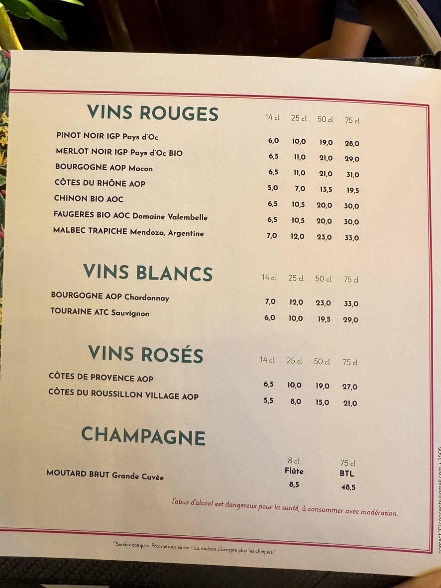 La Confidente - Restaurant Bistrot Paris 20 menu 7