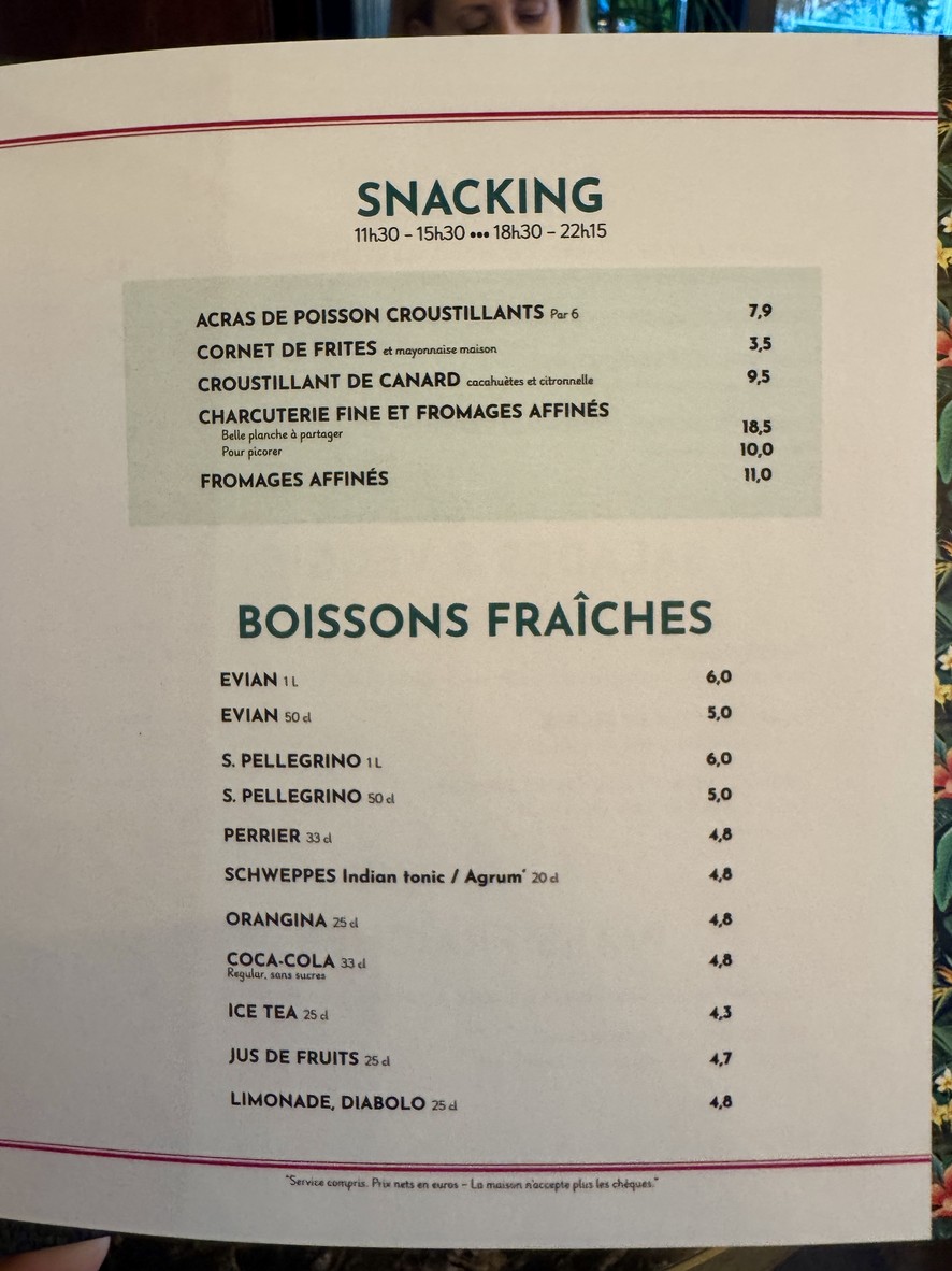 La Confidente - Restaurant Bistrot Paris 20 menu 8